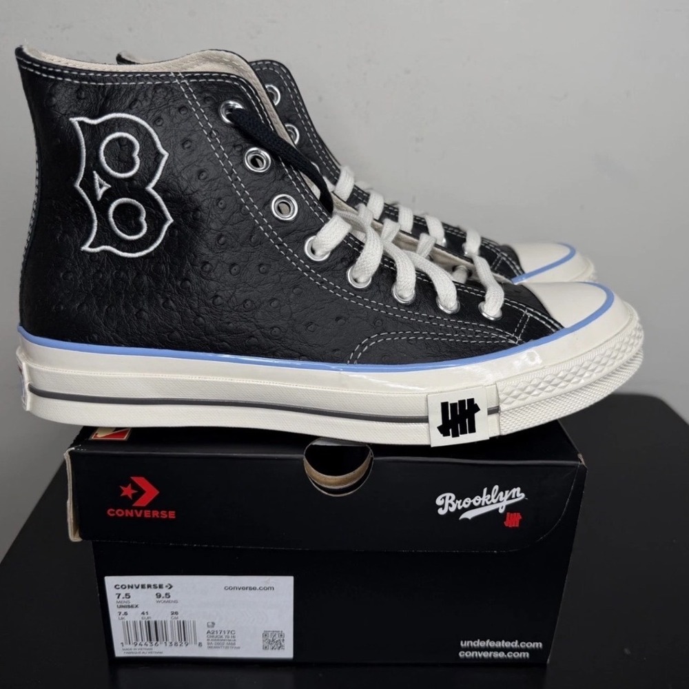 DS Converse Chuck 70 Hi Undefeated x Brooklyn Dodgers 1710 of 1947 Sz 7.5 - Picture 1 of 10